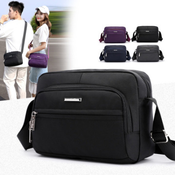 Simple Fashion Shoulder Bag Waterproof Nylon Diagonal Tide Bag Travel Men′s Bag Small Satchel Messenger Square Bag